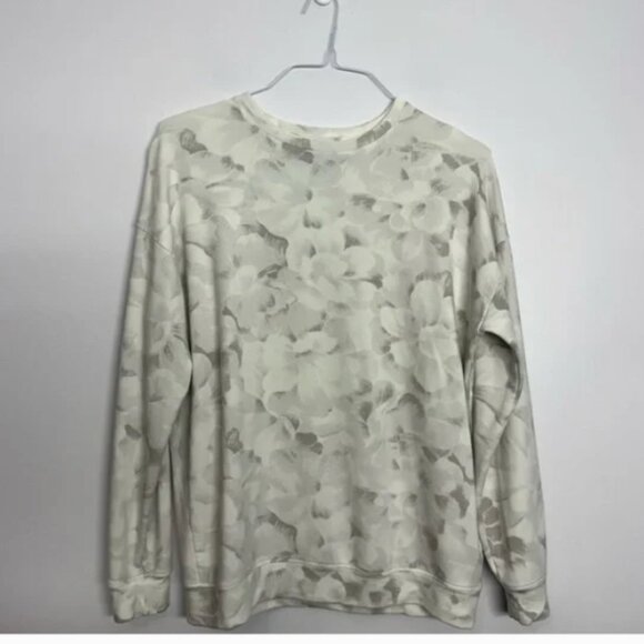 Athleta Balance Printed Sweatshirt Chakra Floral Bluff Gray Size Small - Picture 5 of 12